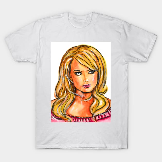 Margot Robbie T-Shirt by Svetlana Pelin